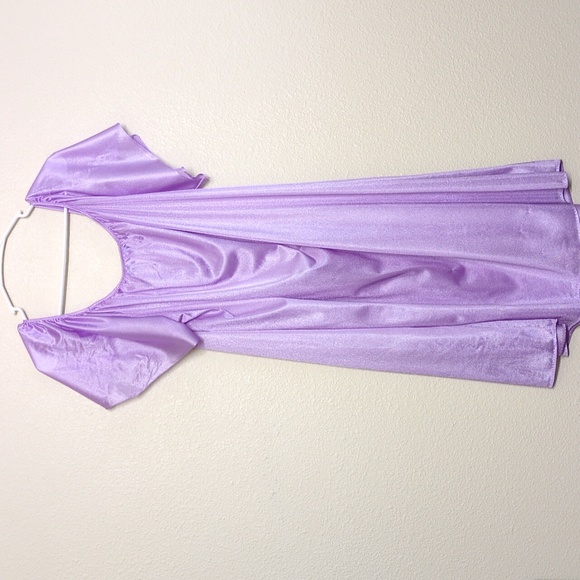 Woman Within Lilac Nylon Floor Length Nightgown Women's Size 1X - Picture 6 of 7